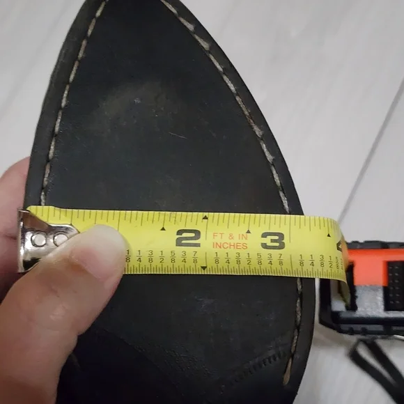 Black Western Cowboy Boots with Red Stitching Kids Size 3 - Picture 12 of 13